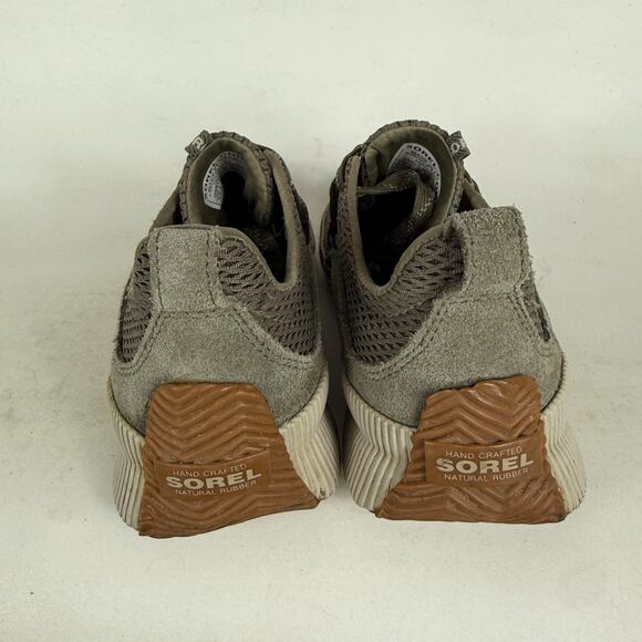 Sorel Out N About Athletic Shoes Womens 6.5 Olive Green Mesh Low Top Sneakers - Picture 8 of 11